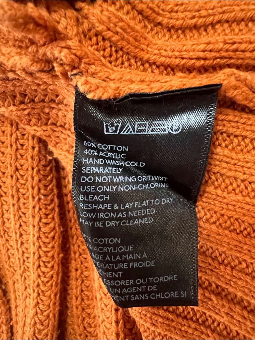 Urban Outfitters Burnt Orange Open-Front Chunky Knit Cardigan - Picture 6 of 7